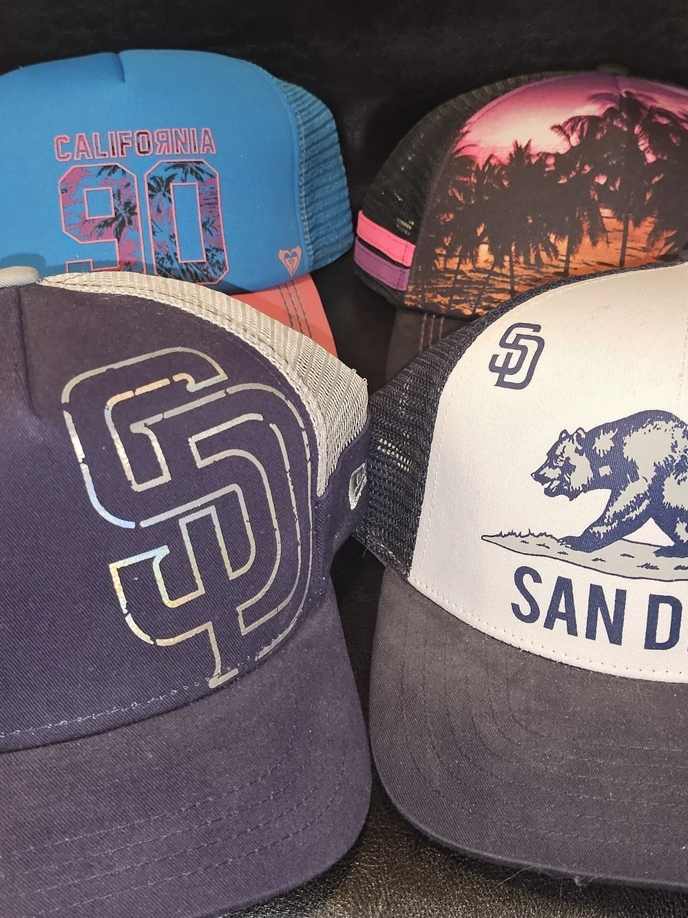 Kids Navy and White Trucker Hat - Graphic Cap